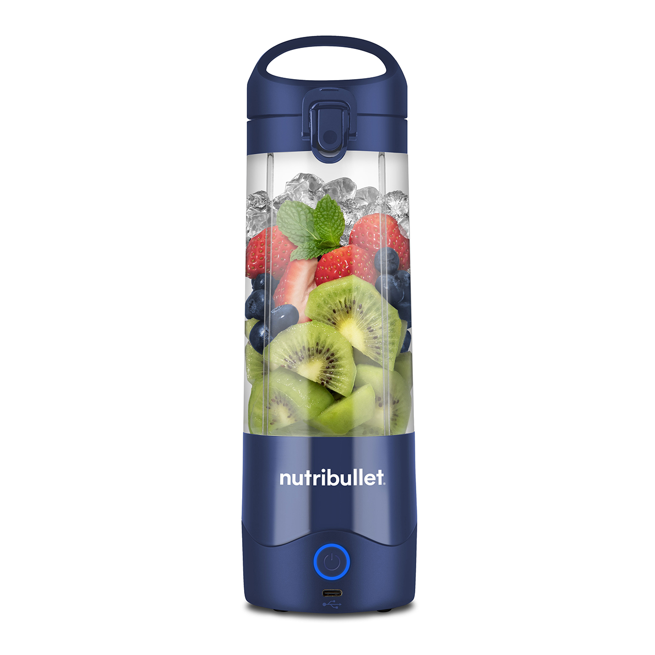 nutribullet Portable Blender in Navy - Powerful Extractor Blade, 475ml Cup, To-Go Lid, USB-C Charging Cable & User Guide - Delivers 15+ Blending Cycles - Healthy Shakes On The Move - Image 3