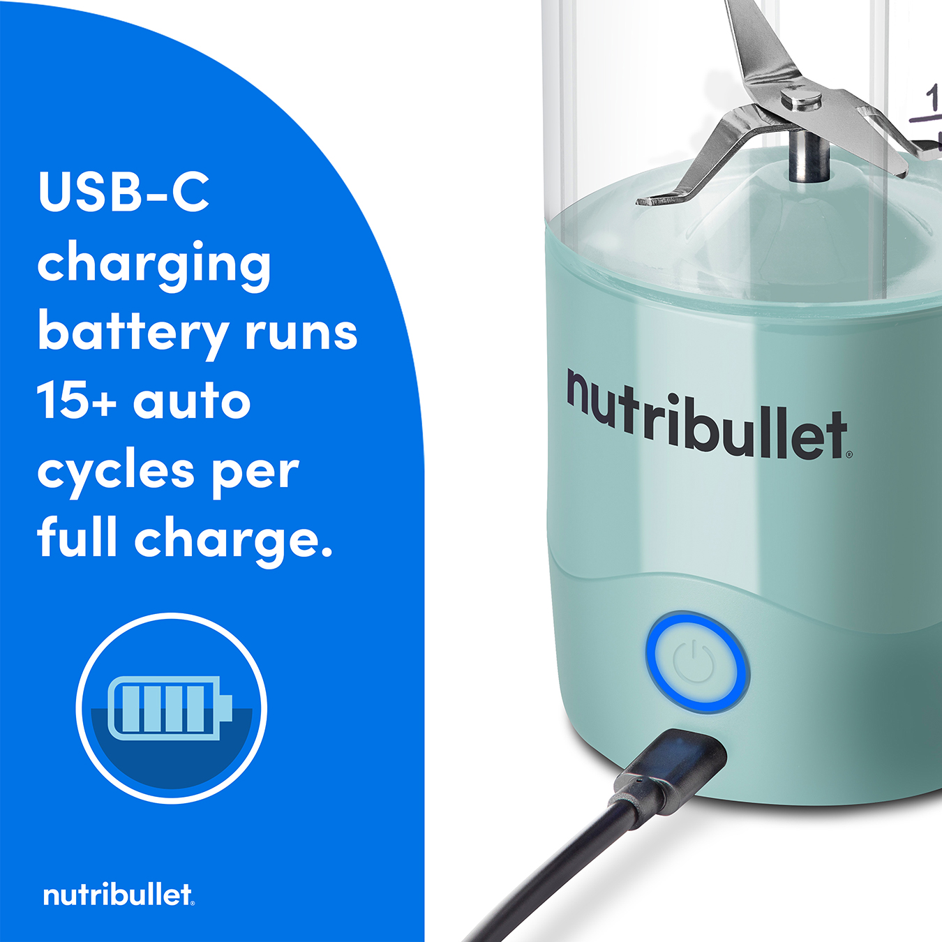 nutribullet Portable - Yours and Theirs Portable Blenders -Black & Light Blue